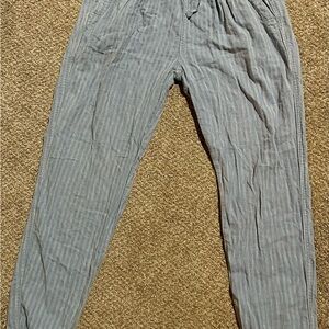 Patagonia Women’s Light Blue Striped Island Hemp Beach Pants